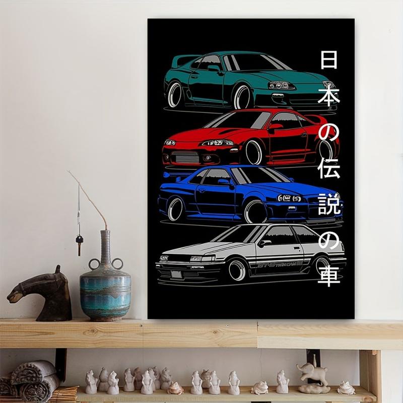 Car Painting On Canvas Wall Art for Home Decor