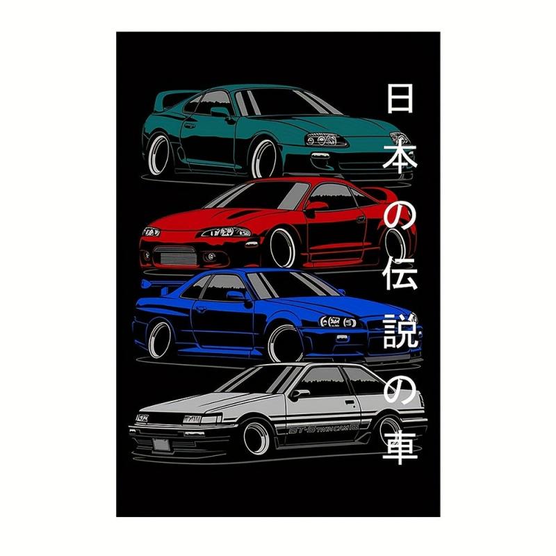 Car Painting On Canvas Wall Art for Home Decor