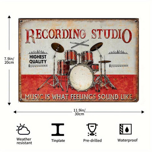 Vintage Singer Studio Tin Sign Metal Wall Decoration for Home Office Bar