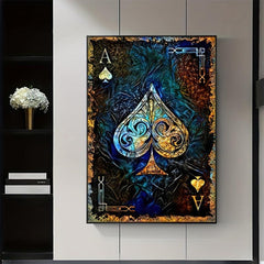 Ace of Spades Poker Canvas Print 15.7x23.6 Inches
