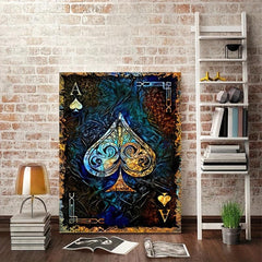 Ace of Spades Poker Canvas Print 15.7x23.6 Inches