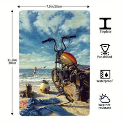 Motorcycle Metal Tin Sign Old You Get Old When You Stop Riding Vintage