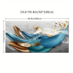 Nordic Golden Feathers Canvas Print for Home Decor