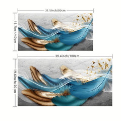 Nordic Golden Feathers Canvas Print for Home Decor