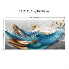 Nordic Golden Feathers Canvas Print for Home Decor