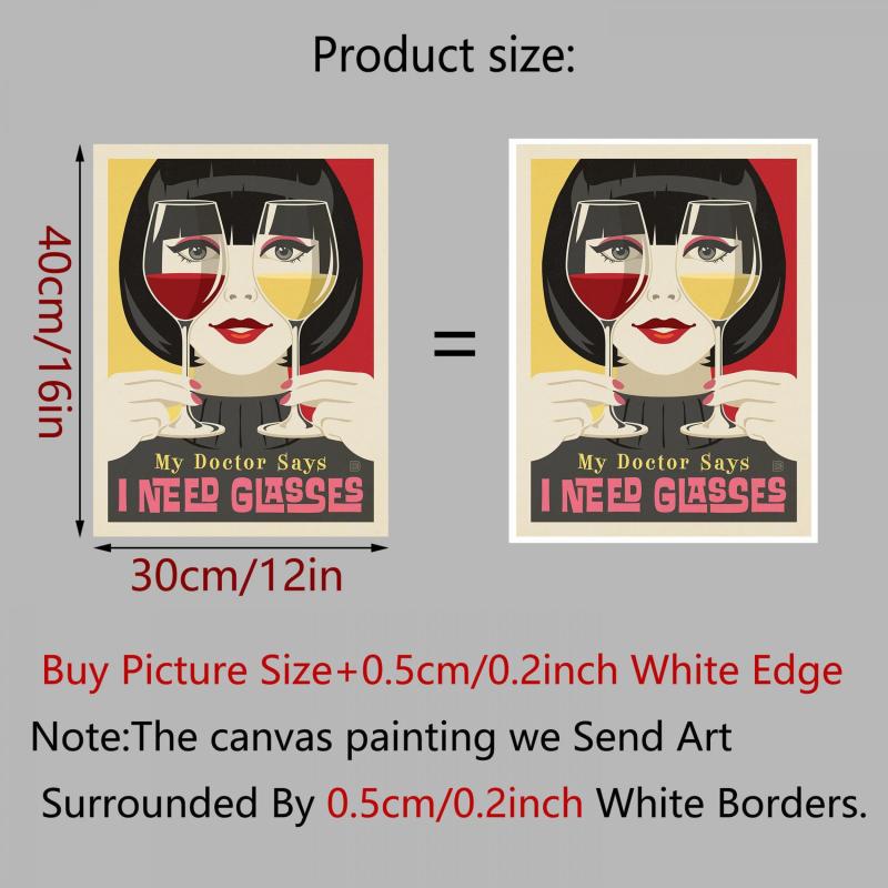 Vintage Cheers To Us Woman Drinking Wine Canvas Wall Art