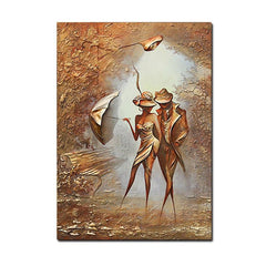 Romantic Couple Art Canvas Poster for Living Room