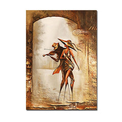Romantic Couple Art Canvas Poster for Living Room