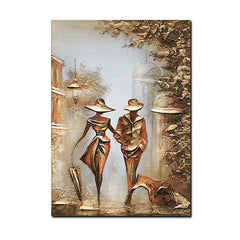 Romantic Couple Art Canvas Poster for Living Room
