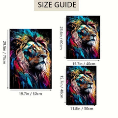 Hand painted African Lion Print Modern Decorative Painting Unframe