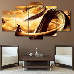 5pcs Cartoon Dragon Canvas Wall Art Home Decor No Frame