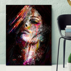 Nordic Style Abstract Figure Painting Canvas Poster for Office Bedroom Decor