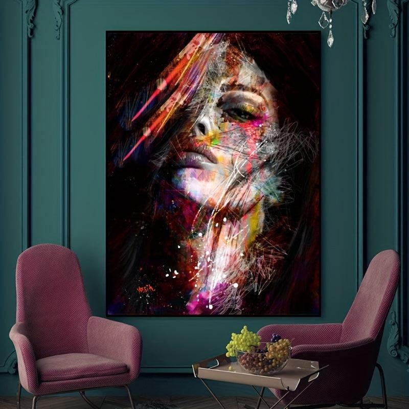 Nordic Style Abstract Figure Painting Canvas Poster for Office Bedroom Decor