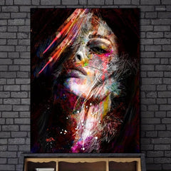 Nordic Style Abstract Figure Painting Canvas Poster for Office Bedroom Decor