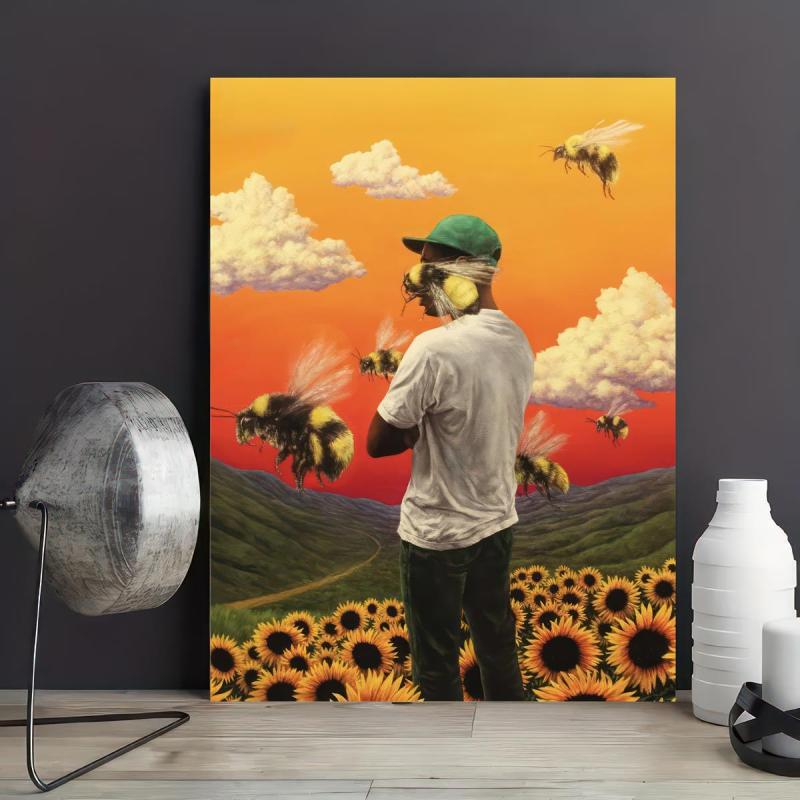 Modern Flower Boy Album Cover Canvas Wall Art
