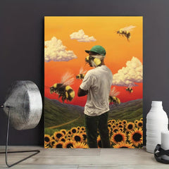 Modern Flower Boy Album Cover Canvas Wall Art