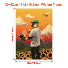 Modern Flower Boy Album Cover Canvas Wall Art
