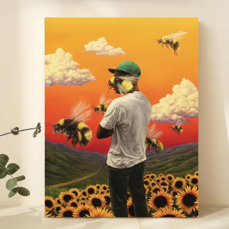 Modern Flower Boy Album Cover Canvas Wall Art