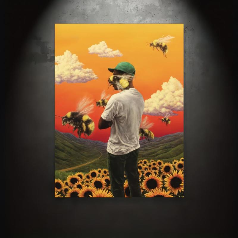 Modern Flower Boy Album Cover Canvas Wall Art