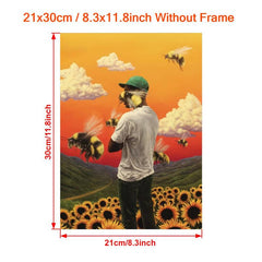 Modern Flower Boy Album Cover Canvas Wall Art