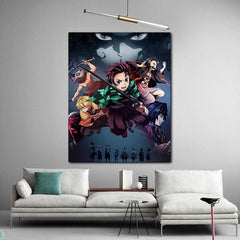 Anime Characters Painting On Canvas Wall Art