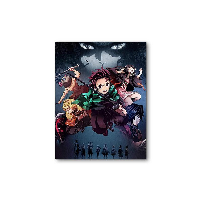 Anime Characters Painting On Canvas Wall Art