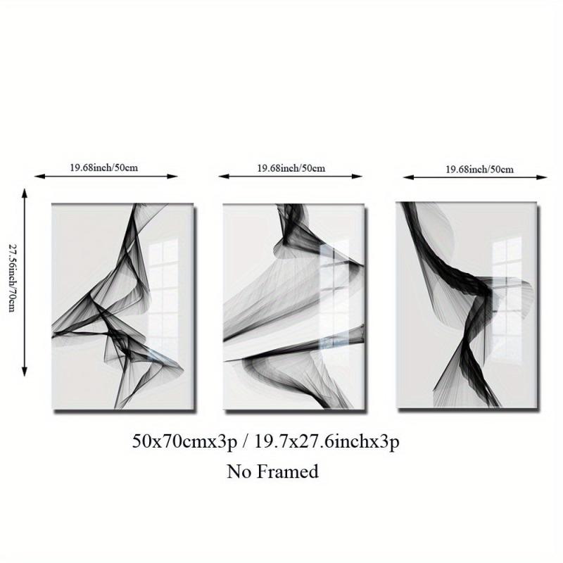 3pcs Nordic Abstract Canvas Posters for Home Decor - Frameless Wall Pictures
