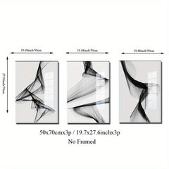 3pcs Nordic Abstract Canvas Posters for Home Decor - Frameless Wall Pictures