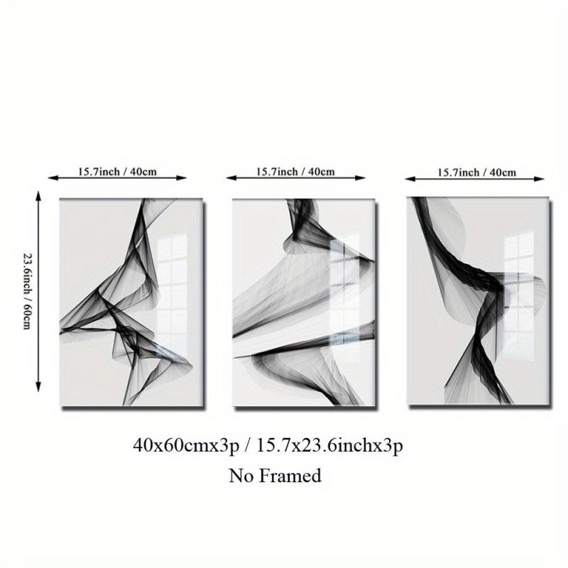 3pcs Nordic Abstract Canvas Posters for Home Decor - Frameless Wall Pictures