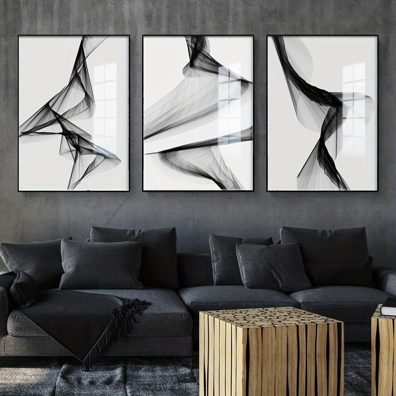 3pcs Nordic Abstract Canvas Posters for Home Decor - Frameless Wall Pictures