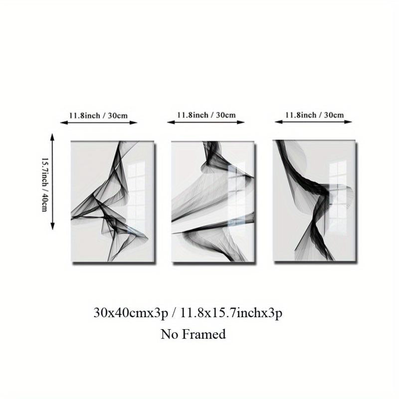 3pcs Nordic Abstract Canvas Posters for Home Decor - Frameless Wall Pictures