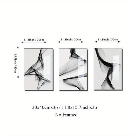 3pcs Nordic Abstract Canvas Posters for Home Decor - Frameless Wall Pictures