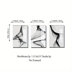 3pcs Nordic Abstract Canvas Posters for Home Decor - Frameless Wall Pictures