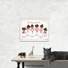 Motivational Canvas Poster Inspirational Quote Bible Verses American African Gir