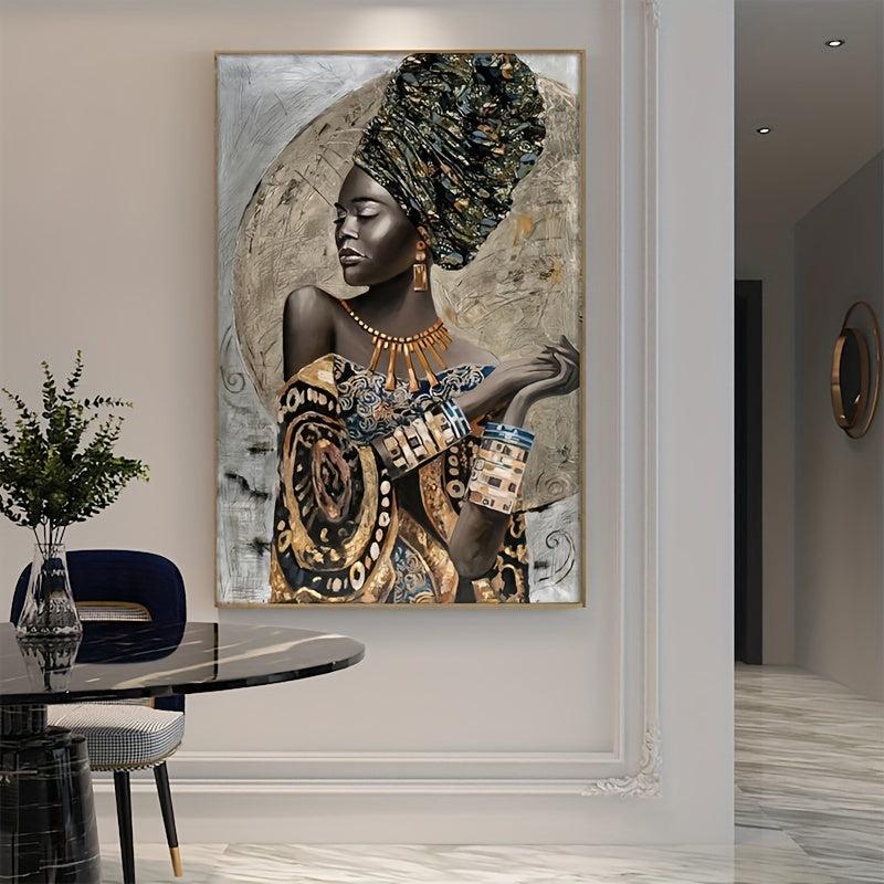 2pcs African Girl Graffiti Art Poster Abstract Woman Canvas Paintings