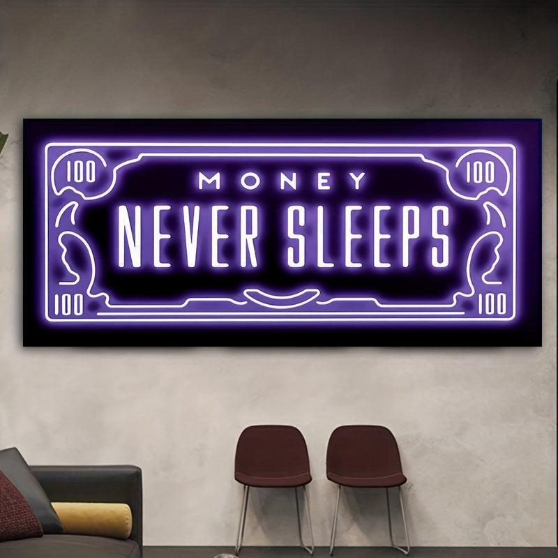 Canvas Poster Modern Art Money Phrases Abstract Painting