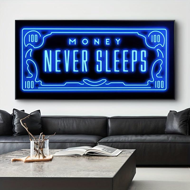 Canvas Poster Modern Art Money Phrases Abstract Painting