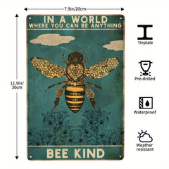 Bee Metal Tin Sign Let It Bee Decor For Home Bedroom Bathroom Bar D