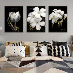 3pcs Flower Canvas Painting Prints Wall Decor Art Pictures No Frame