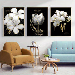 3pcs Flower Canvas Painting Prints Wall Decor Art Pictures No Frame