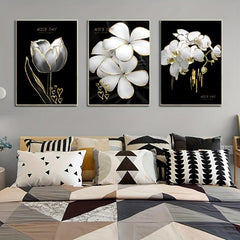 3pcs Flower Canvas Painting Prints Wall Decor Art Pictures No Frame