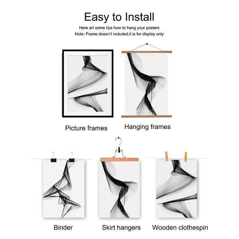 Minimalist Curve Geometry Art Poster Modern Nordic Wall Picture