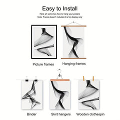 Minimalist Curve Geometry Art Poster Modern Nordic Wall Picture