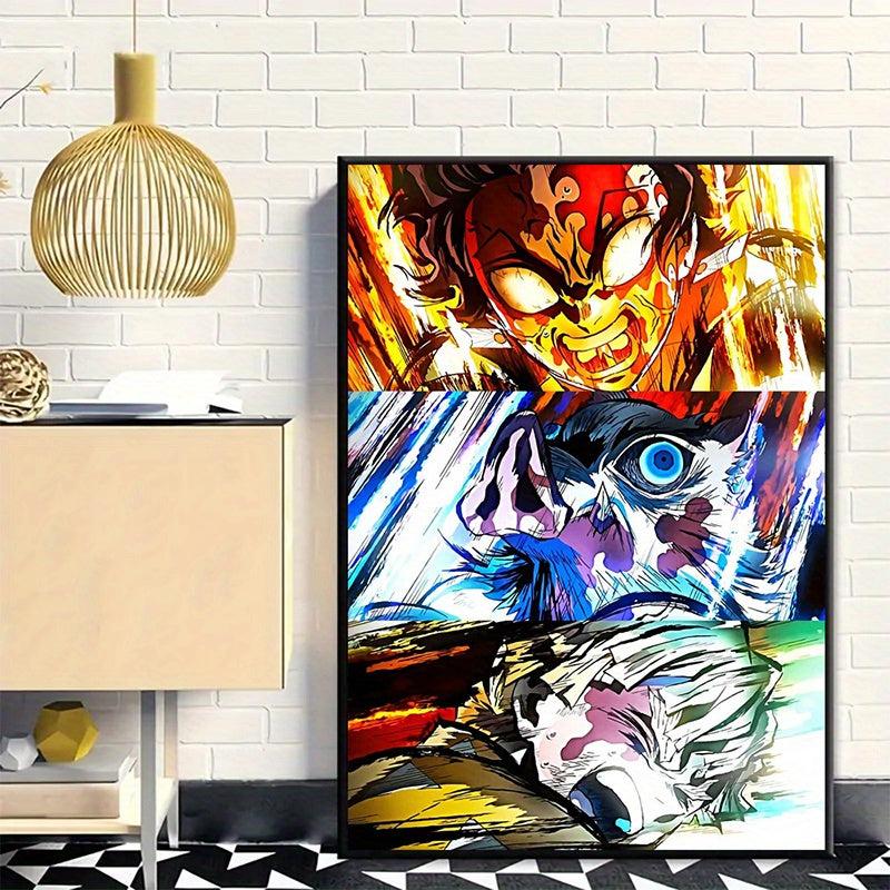 Pop Anime Poster Wall Art Abstract Canvas Painting Boys Room Decor