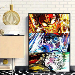 Pop Anime Poster Wall Art Abstract Canvas Painting Boys Room Decor