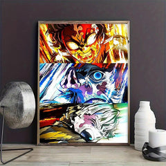 Pop Anime Poster Wall Art Abstract Canvas Painting Boys Room Decor