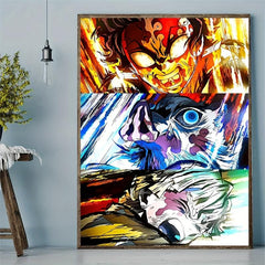 Pop Anime Poster Wall Art Abstract Canvas Painting Boys Room Decor