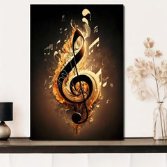 Canvas Poster Modern Art Notes Music Bedroom Wall Art Fall Decor Room Decor