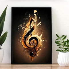 Canvas Poster Modern Art Notes Music Bedroom Wall Art Fall Decor Room Decor