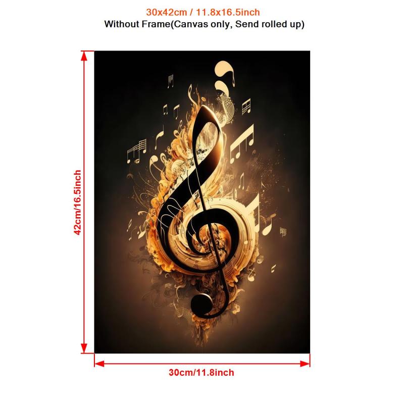 Canvas Poster Modern Art Notes Music Bedroom Wall Art Fall Decor Room Decor